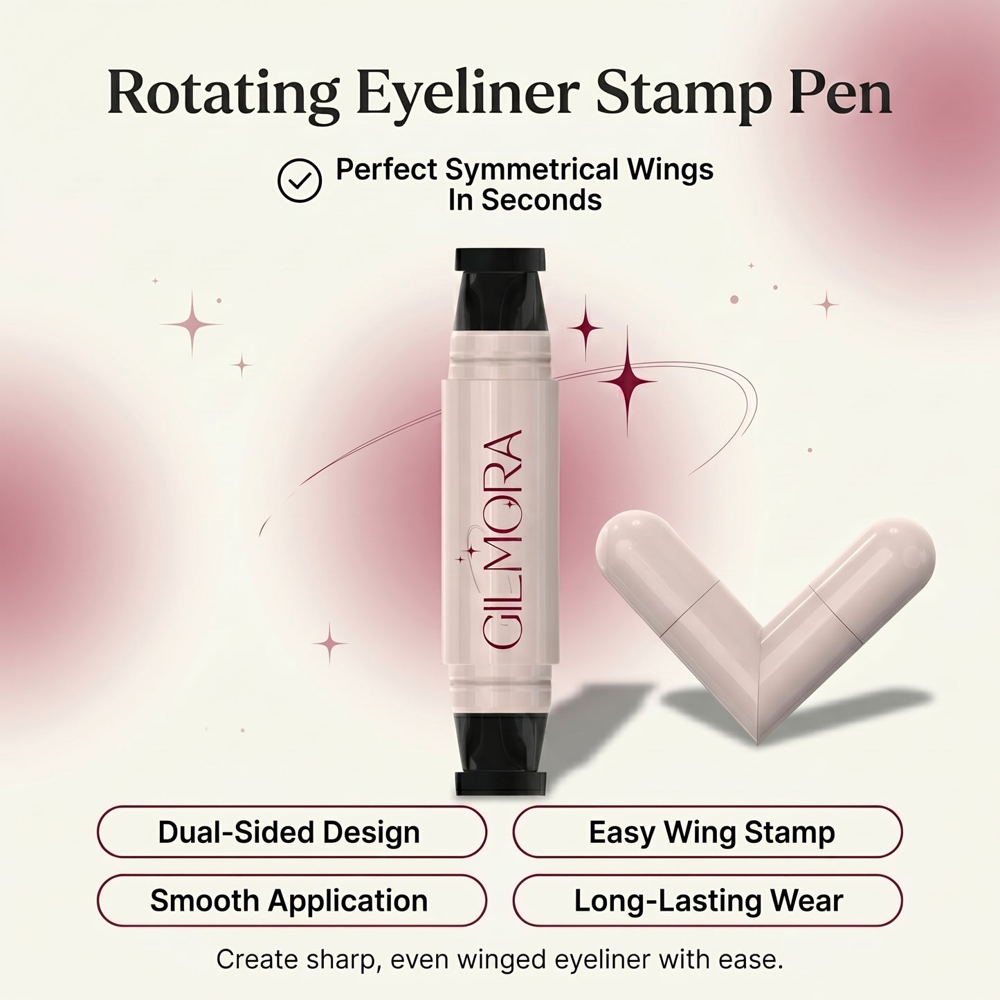 Rotating Eyeliner Stamp Pen - Black